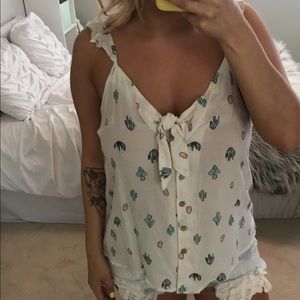 Cactus printed tank top